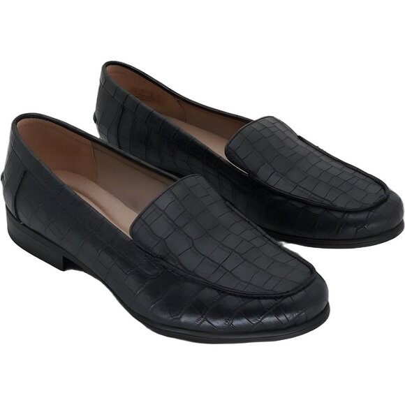LifeStride Margot Black Croc Slip-On Loafers, Wide Comfort Women's US 8.5W - Picture 4 of 6